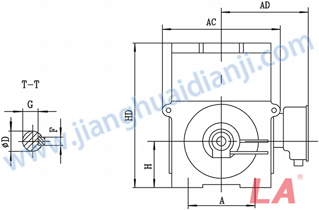 YHP系列磨煤機(jī)用高壓三相異步電動(dòng)機(jī)安裝尺寸圖(IP54、IP55 6KV) - 六安江淮電機(jī)有限公司