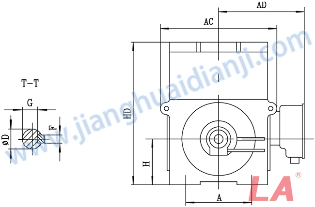 YHP系列磨煤機(jī)用高壓三相異步電動(dòng)機(jī)安裝尺寸圖(IP54、IP55 10KV) - 六安江淮電機(jī)有限公司