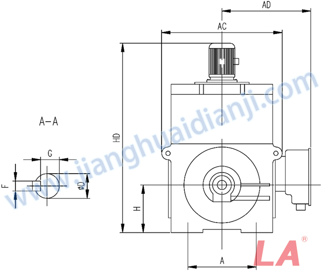 YMPS系列磨煤機(jī)用高壓三相異步電動(dòng)機(jī)安裝尺寸圖(IP54、IP55 10KV) - 六安江淮電機(jī)有限公司